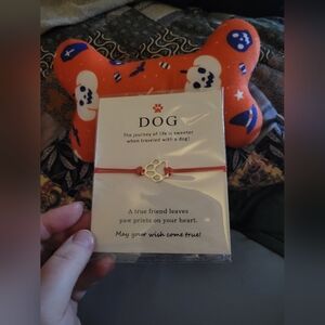 COPY ! Playful Orange Dog Bone SQUEAKY Toy